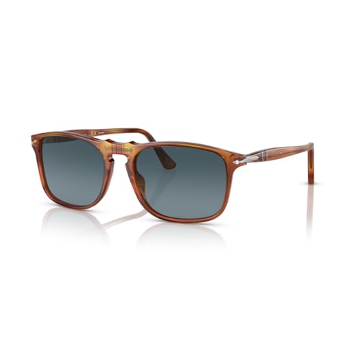 Persol PO3059S 96/S3 54MM Terra Di Siena/Crystal Lens Polarized Gradient Blue Square Sunglasses for Men + BUNDLE With Designer iWear Eyewear Kit