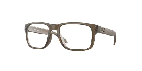 Oakley Holbrook Eyeglasses OX8156 815611 56MM Satin Brown Smoke Square Eyeglasses for Men + BUNDLE With Designer iWear Eyewear Kit