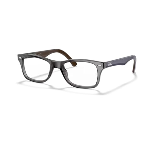 Ray-Ban RX5228 5546 53MM Grey Square Eyeglasses for Men for Women + BUNDLE With Designer iWear Eyewear Kit