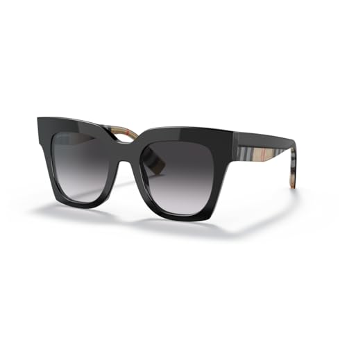 BURBERRY Kitty BE4364 39428G Black/Grey Gradient 49MM Square Sunglasses for Women + BUNDLE With Designer iWear Eyewear Kit