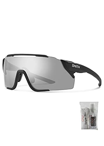 Smith Attack MTB 0003/XB 99M Matte Black/Chromapop Platinum Rectangle Sunglasses For Men For Women + BUNDLE with Designer iWear Eyewear Kit