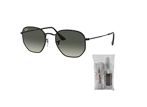 Ray Ban RB3548 002/71 51MM Black / Grey Gradient Irregular Sunglasses for Men for Women + BUNDLE with Designer iWear Eyewear Kit
