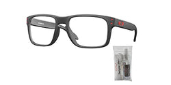 Oakley Holbrook Eyeglasses OX8156 815609 56MM Satin Light Steel Square Eyeglasses for Men + BUNDLE With Designer iWear Eyewear Kit