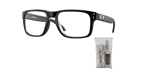 Oakley Holbrook Eyeglasses OX8156 815610 54MM Satin Black Square Eyeglasses for Men + BUNDLE With Designer iWear Eyewear Kit