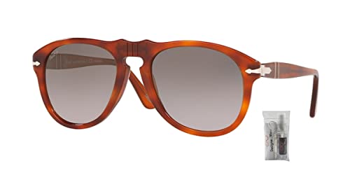 Persol PO0649 96/M3 54MM Terra Di Siena / Polarized Gradient Grey Pilot Sunglasses for Men + BUNDLE With Designer iWear Eyewear Kit