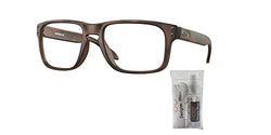 Oakley Holbrook Eyeglasses OX8156 815602 56MM Matte Brown Tortoise Square Eyeglasses for Men + BUNDLE With Designer iWear Eyewear Kit