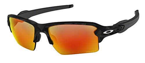 Oakley Flak 2.0 XL OO9188 918886 59M Black Camo/Prizm Ruby Sunglasses For Men+BUNDLE with Oakley Accessory Leash Kit + BUNDLE with Designer iWear Care Kit