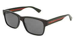 Gucci GG0340S 006 58M Black/Multicolor/Grey Square Sunglasses For Men For Women+FREE Complimentary Eyewear Care Kit