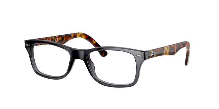 Ray-Ban RX5228 5629 53MM Opal Grey Square Eyeglasses for Men for Women + BUNDLE With Designer iWear Eyewear Kit