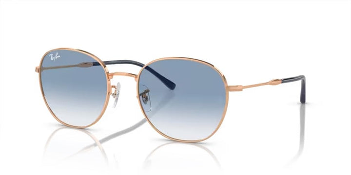 Ray-Ban RB3809 92623F 53MM Rose Gold/Light Blue Phantos Blue Light Blocking Sunglasses- Reduces Digital Eye Strain, UV Protection for Men for Women + BUNDLE With Designer iWear Complimentary Eyewear Kit