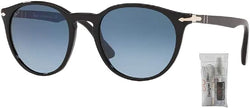 Persol PO3152S 9014Q8 49MM Black / Azure Gradient Blue Phantos Sunglasses for Men + BUNDLE with Designer iWear Eyewear Care Kit