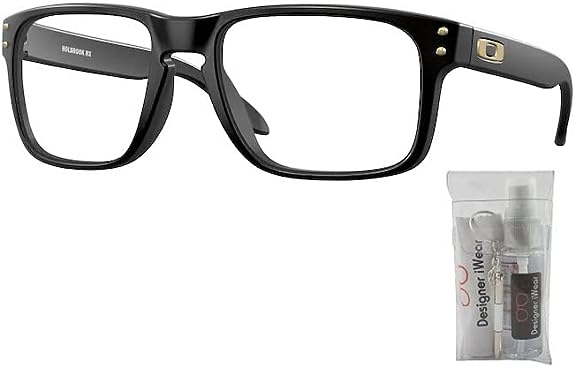 Oakley Holbrook Eyeglasses OX8156 815608 54MM Satin Black Square Eyeglasses for Men + BUNDLE With Designer iWear Eyewear Kit