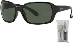 Ray-Ban RB4068 601 60M Black/Green Crystal Sunglasses For Women+ BUNDLE with Designer iWear Care Kit