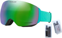 Oakley Flight Deck M OO7064 Celeste w Prizm Jade Ski Goggles For Men For Women + BUNDLE with Designer iWear Eyewear Kit