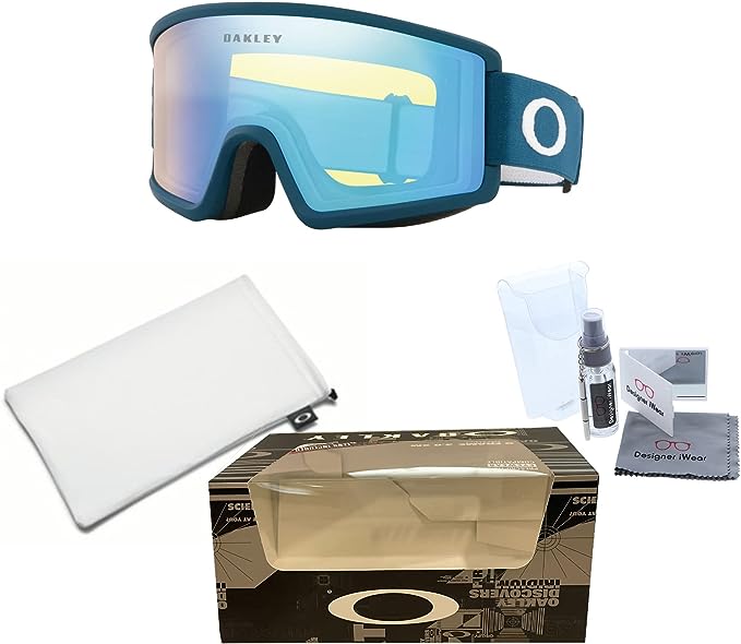 Oakley Target Line M OO7121 Posideon w/ Hi Yellow Ski Goggles For Men For Women + BUNDLE with Designer iWear Eyewear Kit