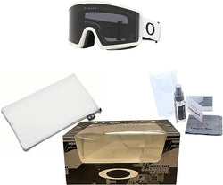 Oakley Target Line M OO7121 White w/Dark Grey Ski Goggles For Men For Women + BUNDLE with Designer iWear Eyewear Kit