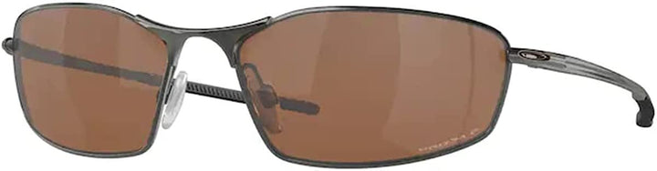 Oakley Whisker OO4141 414105 60MM Tungsten / Prizm Tungsten Polarized Oval Sunglasses for Men + BUNDLE With Oakley Accessory Leash + Designer iWear Kit
