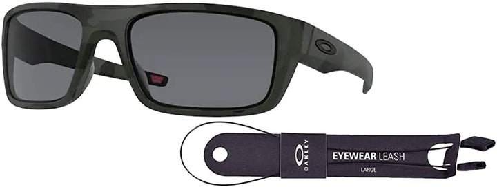 Oakley Drop Point OO9367 936712 60MM Multicam Black / Grey Rectangle Sunglasses for Men + BUNDLE With Oakley Accessory Leash + Designer iWear Kit