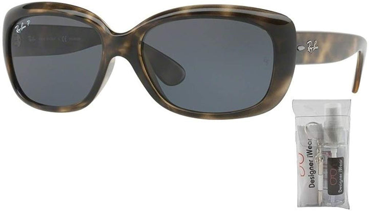 Ray-Ban RB4101 JACKIE OHH 731/81 58M Havana Grey/Dark Grey Polarized Sunglasses For Women+ BUNDLE with Designer iWear Care Kit