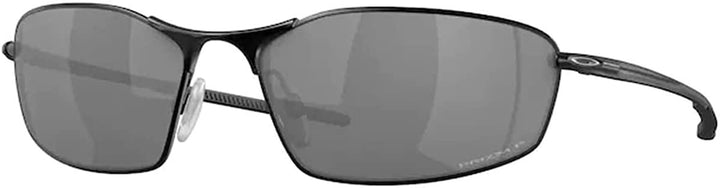 Oakley Whisker OO4141 414103 60MM Satin Black / Prizm Black Polarized Oval Sunglasses for Men + BUNDLE With Oakley Accessory Leash + Designer iWear Kit