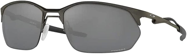 Oakley Wire Tap 2.0 OO4145 41450 60MM Matte Gunmetal / Prizm Sapphire Rectangle Sunglasses for Men + BUNDLE With Oakley Accessory Leash + Designer iWear Kit