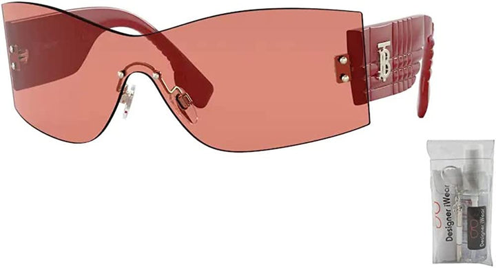 Burberry Bella BE3137 110984 45MM Pink / Pink Rectangle Sunglasses for Women + BUNDLE With Designer iWear Eyewear Kit