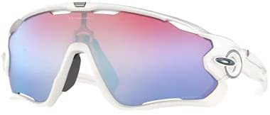 Oakley OO9290 Jawbreaker 929021 31MM Polished White / Prizm Snow Saphire Rectangle Sunglasses for Men+ BUNDLE With Oakley Accessory Leash + BUNDLE with Designer iWear Eyewear Kit