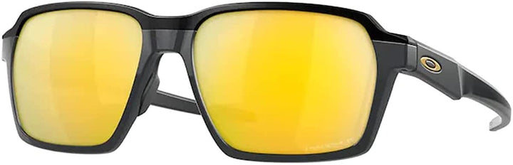 Oakley Parlay OO4143 414312 58MM Matte Grey Smoke / Prizm Deep Water Polarized Rectangle Sunglasses for Men + BUNDLE With Oakley Accessory Leash + Designer iWear Kit
